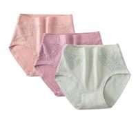 3PCS Talla Grande Ropa Interior For Mujer Calzoncillos De Cintura Alta Bragas Suaves Y Elásticas For Dormir Todos Los Días Bragas Con Control De Barriga, 3 Uds. ( Color : B , Size : XXXXXL/XXXXX-Large