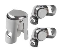3Pcs Tapón de Botellas de Vino Espumoso a Prueba de Fugas, Tapón de Champán de Acero Inoxidable, Tapón de Vacío de Champán Reutilizable con Retención de Burbujas para Bodas Cumpleaños Regalo