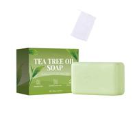 3PCS Tea Tree Oil Soap Bar for Men & Women, Deep Cleansing, Soothing for Dry Skin, Body Odor Care, Exfoliates & Firms Skin