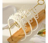 3pcs Tiara de corona de perlas de imitación, diadema dulce para el pelo, diadema bonita para fiestas, regalos de cumpleaños