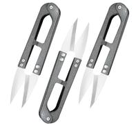 3pcs Tijeras Pequeñas de Costura,Cortahilos,Tijeras de Coser Hilo en Forma de U,Tijeras para Cortar,Cortador de Punto Tela,Corte de Hilo,Tijeras Corta Hilo,Mango de Acero-Gris