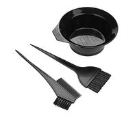 3pcs tinte de color cepillos de peluquería tazón combo del salón de belleza profesional kit de tinte para el cabello de negro