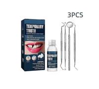 3pcs Tooth Repair Kit,temporary Teeth Filling Repair Kit, Fixing The Missing And Broken Tooth Replacements Restore Your Smile