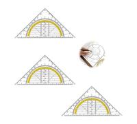 3pcs Transportador de Angulos de, 14 cm, Adecuado Para la Escuela, la Universidad o la Oficina