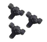3Pcs Triple Hole Metal Pen Holder With Pocket Clip Metal Pencil Holder Pouches Adjustable Spring Rings For Doctor Nurse Folder Pen Clip