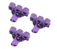 3Pcs Triple Hole Metal Pen Holder With Pocket Clip Metal Pencil Holder Pouches Adjustable Spring Rings For Doctor Nurse Folder Pen Clip