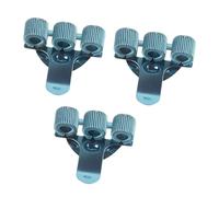 3Pcs Triple Hole Metal Pen Holder With Pocket Clip Metal Pencil Holder Pouches Adjustable Spring Rings For Doctor Nurse Folder Pen Clip