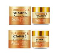 3PCS Turmeric Vitamin C Face Cream Smooth Out Reduce Wrinkles Moisturizing Brightening Firming Skin Lighten Dark Spot Makeup