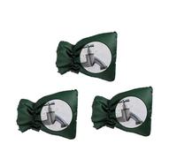3pcs Winter Waterproof Outdoor Faucet Covers Outside Garden Freeze Protection Socks Reusable Protectors(Green)