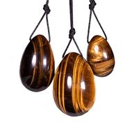 3PCS / Yoni Eggs Jade Stone Yoga Ejercicio Masaje Huevos Chakra Kegel Ejercicio Bola Entrenamiento Masajeador,Juego De Piedras De Ojo De Tigre
