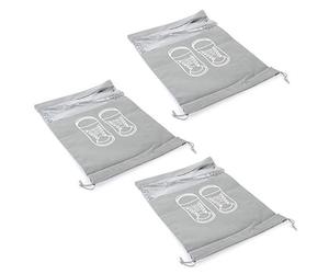 3pcs Zapatos de Tela No Tejidos Bolsa de Almacenamiento a Prueba Zapato Viaje para Almacenamiento Doméstico Portátil Lar Bagshoes Bagshoes (#1)