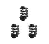 3piezas 1/4 Pulgada 6.5mm Enchufe Clavija de Auricular de Montaje En Panel PCB de Audio Estereo 6 Pines