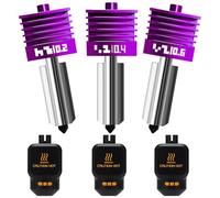 3PK 0.2/0.4/0.6 mm MPVD Hotend for Bambu Lab X2D/P2S/H2D/H2C/H2S Print Head Anti-Stick Nozzle for A1mini A1 Hotend X2D P2S Nozzle Upgrade Hardened Steel HV2800 Extreder Kit for Bambu Lab X2D