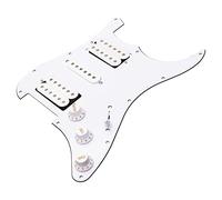 3ply blanco Golpeador precableado HSH golpeador pastillas se ajusta para Fender Strat estilo