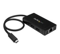 StarTech Hub USB-C a 3 USB 3.0 y Gigabit Ethernet Con Adaptador de Alimentación