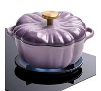 3QT Pumpkin Dutch Oven - Enameled Cast Iron Pot For Baking & Cooking