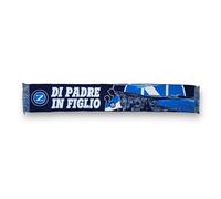 3R Sport Bufanda Jacquard SSC Napoli, producto oficial 100% acrílico, azul, blanco, azul