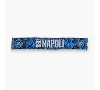 3R Sport Bufanda Jacquard SSC Napoli, producto oficial 100% acrílico, azul, blanco, azul