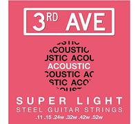 3rd Avenue Cuerdas de guitarra acústica de bronce de fósforo súper ligero 11-52