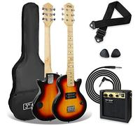 3rd Avenue Guitarra Rock 1/2 Niños, Kit Ampli 5W, Sunburst | Ampli 5W, cable, funda, púas y correa incluidos. Pastilla humbucker para un sonido rock más grueso