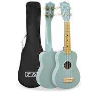 3rd Avenue Ukelele soprano para principiantes de 53 cm, 4 cuerdas de nailon con bolsa de ukelele gratis, color azul pastel, lecciones en línea gratis de 1 mes