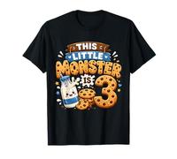 3rd Birthday Boys Girls 3 Years Old Milk and Cookie Party Camiseta