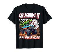3rd Birthday Monster Truck Dinosaur Crushing It Since 2023 Camiseta