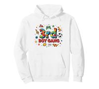 3rd Boy Gang: Aventura lúdica para jóvenes exploradores Sudadera con Capucha, Unisex para Adultos, Blanco, L