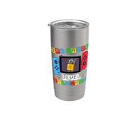 3rd grade Level Unlocked Gamer Back to School Boy Vaso térmico de acero inoxidable de doble pared