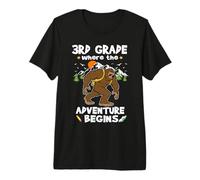 3rd Grade Where The Adventure Begins Back To School Bigfoot Camiseta Premium