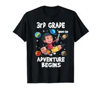 3rd Grade Where The Adventure Begins Back To School For Boys Camiseta gráfica económica