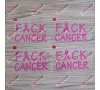 3S Motorline - Adhesivo de vinilo para luchar contra el cáncer de mama, 4 unidades, color rosa