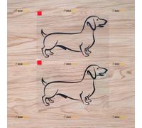 3S MOTORLINE - Pegatina de Vinilo para Coche, diseño de Perro Salchicha de Perro Salchicha, 2 Unidades, Color Negro