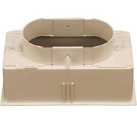 3S SuperSamaStore Plenum para boquillas aisladas de 200 x 100 mm con desenganche trasero de 127 mm de diámetro, persiana incluida, conexión para manguera flexible, plenum para difusores de aire