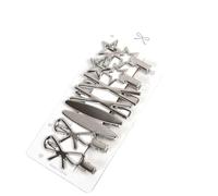 3Set 28pc Silver Hairpins For Women Star Hair Clip Multiple Styles Seamless Duckbill Girls Accessoires(A7-8pcs)