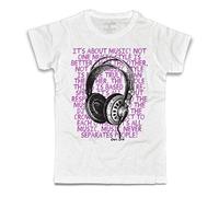 3styler Camiseta de hombre blanca Carl Cox Dj It's About Music - Disco Dance Tecno House Music - Línea Amazink - Algodón flameado (Slub) 150 g/m², Color blanco., M