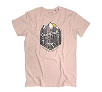 3styler Camiseta de hombre The Overlook Hotel Jack Nicholson & Stanley Kubrik - Línea Vintage - Algodón orgánico 140 gr/m², Rosa, XL
