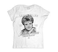 3styler Camiseta de mujer Jessica Fletcher - La Señora de Amarillo - Murder Shirt - Línea Vintage - Algodón Orgánico 140 gr/m², Color blanco., M