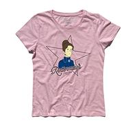 3styler Camiseta de mujer señorita Rottermaier - Miss Rottenmeier - Heidi & Peter Cartoons - Línea Classic - 100% algodón 185 g/m², Rosa, M