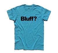 3styler Camiseta para hombre Bluff? - Poker Texas Hold'em - Línea Classic - 100% algodón 185 g/m², azul claro, L