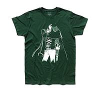 3stylershop - Camiseta de Hombre Capitan Harlock - Su Calavera es una Bandera Que Quiere Decir Libertad Verde Bosque L
