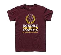 3stylershop - Camiseta para hombre Against Modern Football - No al Fútbol Moderno burdeos L