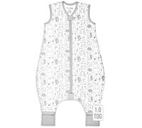 3T-4T Saco de dormir para bebé con pies, 1,0 Tog, saco de dormir de algodón orgánico con piernas, mantas confeccionadas con cremallera de 2 vías, saco de dormir de bebé para niñas y niños, 1 unidad