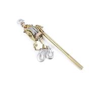 3T - Cabrestante de mano estilo japonés con 3 ganchos, elevador de alambre de acero, cabrestante de mano resistente para aplicaciones de elevación y recuperación