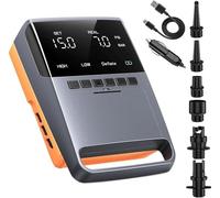 3T6B Bomba de Aire Eléctrica 20 PSI, Inflador Paddle Surf Electrico, 13500mAh Recargable&12 V DC, Inflado/Desinflado Inteligente, 6 Boquillas para Tablas de Paddle, Kayak, Tienda, Colchón