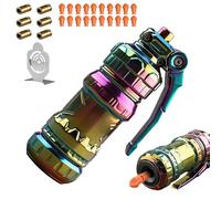 3T6B Juguete antiestrés de aleación EDC, Se Puede Girar y Plegar, Pistola de Bala Suave con 20 Balas Blandas, Alivian el estrés y la ansiedad, Regalos para Familiares y Amigos