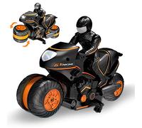 3T6B RC Motocicleta Electrico 2.4GHz Teledirigido Moto Juguete Coche Mini, Todoterreno Alta Velocidad 360°Rotación Deriva, Juguete Regalo para Niños Principiantes de 6 a 12 Años