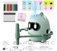 3T6B Robot de Dibujo para Niños, 200 Tarjetas de Dibujo y 12 lápices