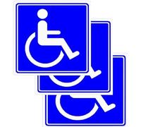 3u Pegatinas de Discapacitado. Pegatinas Coche Minusválido. Conjunto de 3 Tarjetas Minusválido Homologados Válidos para Coches, Furgonetas, Camiones y otros