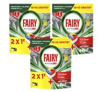 3ud FAIRY detergente lavavajillas Platinum Plus All in 1 bolsa 30 pastillas - 90 pastillas en total